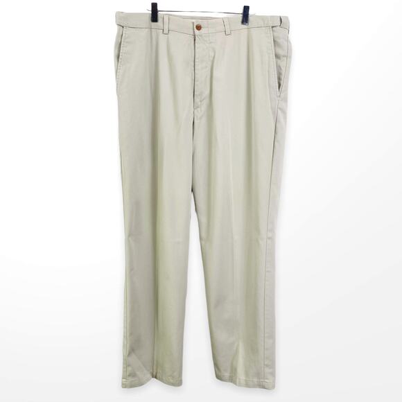 FARAH Tan Cotton Straight Leg Khaki Pants - Picture 12 of 12